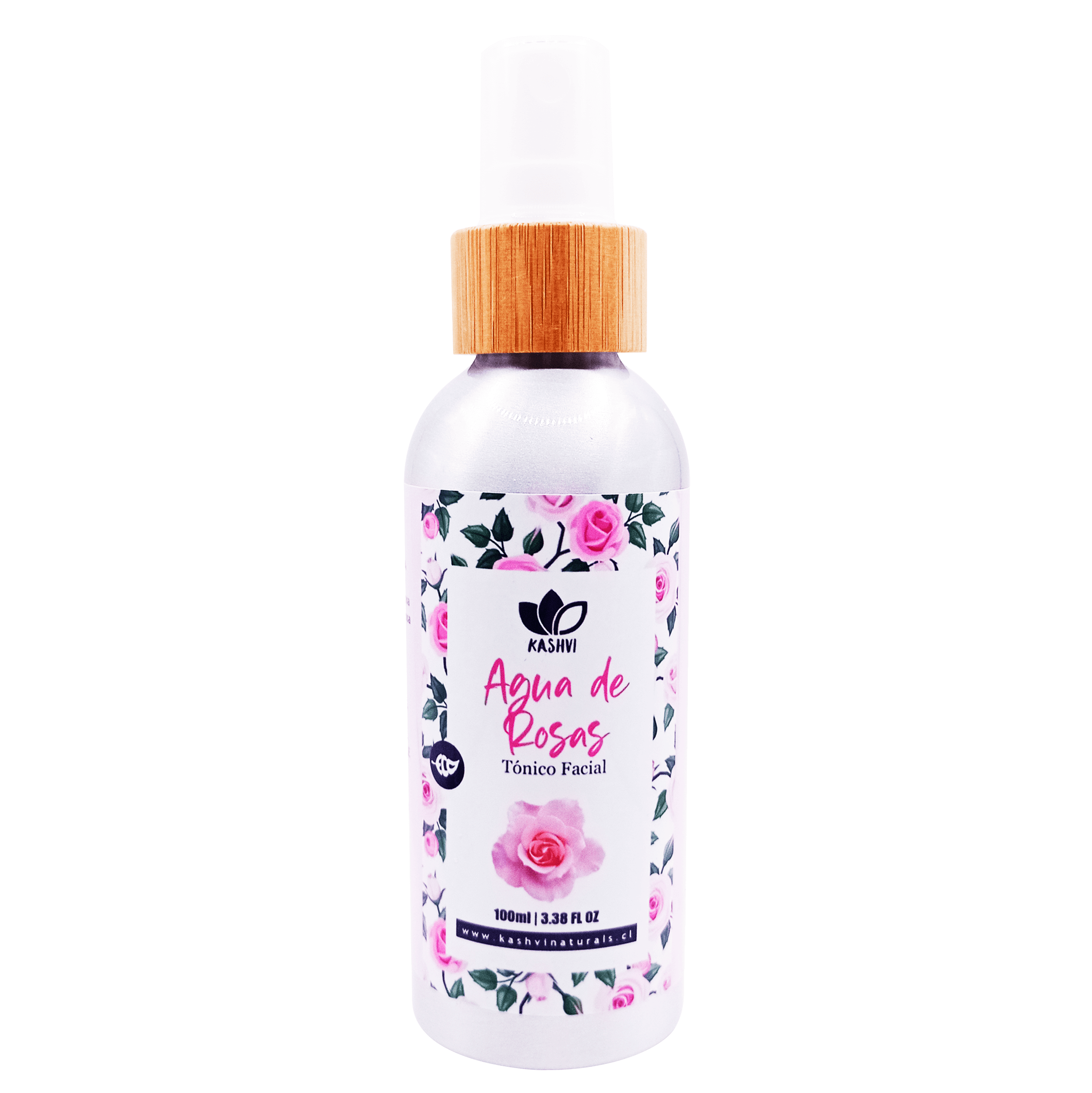 Agua de rosas 100ml fondo blanco Agua de Rosas Tónico facial 100 ml be Kashvi - Imagen 1