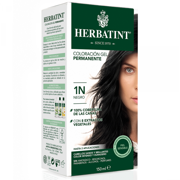 Coloración Gel Permanente 1N Negro 150 ml Herbatint