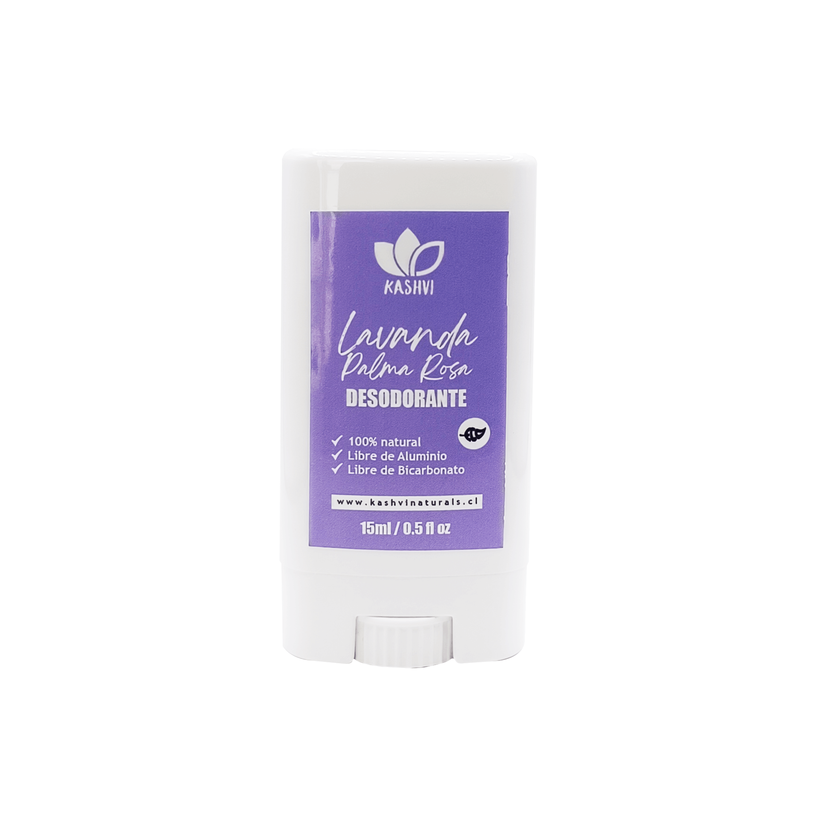 Desodorante Lavanda Palma Rosa 15 ml fondo blanco Desodorante en Barra Lavanda & Palmarosa 15 ml be Kashvi - Imagen 1